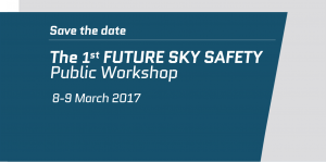 Banner for the 1st Future Sky Safety workshop